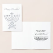Duitse kandelaar Hanukkah Lamp Folie Kaarten (Display)
