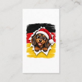 Duitse Kerst Dachshund Contactkaartje