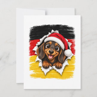 Duitse Kerst Dachshund Kaart