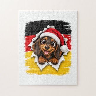 Duitse Kerst Dachshund Legpuzzel