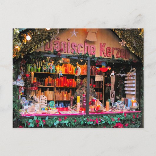 Duitse Kerst Kleurrijke kaarsen Feestdagenkaart (Voorkant)