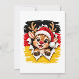 Duitse Kerst Rendieren Bedankkaart