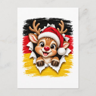Duitse Kerst Rendieren Uitnodiging Briefkaart