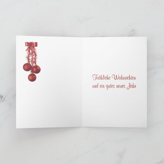 Duitse Kerst - St.Nicolas, leeuw, konijn Kaart (Binnen)