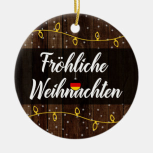 Duitse kerst van Merry, Fröhliche Weihnachten Keramisch Ornament