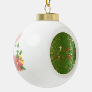 Duitse kerstbal keramische pleister bal ornament