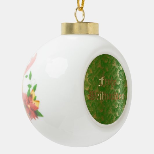 Duitse kerstbal keramische pleister bal ornament (Links)
