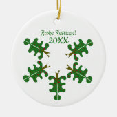 Duitse kerstboom keramisch ornament (Voorkant)