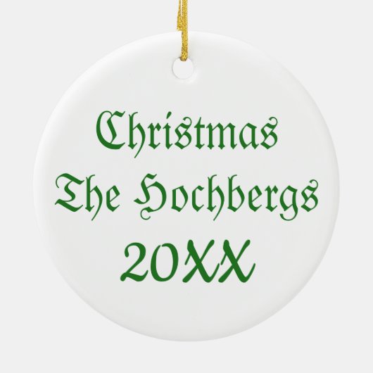 Duitse kerstboom keramisch ornament (Achterkant)