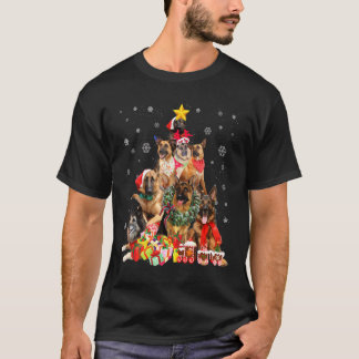 Duitse kerstboomlampjes met kerstbomen t-shirt