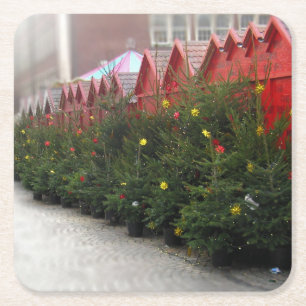Duitse kerstboommarkt - Onderzetter kerstbomen