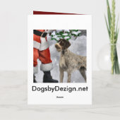 Duitse kerstcadeautjes met Wirehaire Pointer Feestdagen Kaart (Achterkant)