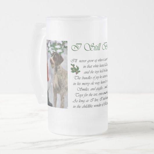 Duitse kerstcadeautjes met Wirehaire Pointer Matglas Bierpul (Voorkant links)