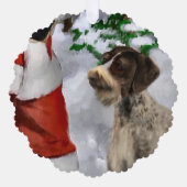 Duitse kerstcadeautjes met Wirehaire Pointer Ornament Kaart (Voorkant)