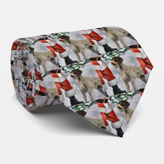 Duitse kerstcadeautjes met Wirehaire Pointer Stropdas (Opgerold)