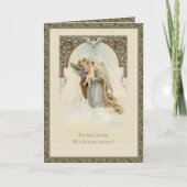 Duitse Kerstengel Jezus Stille Nacht Feestdagen Kaart (Voorkant)