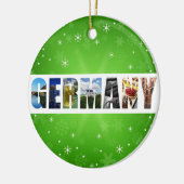 Duitse kerstfoto's voor reizen keramisch ornament (Links)