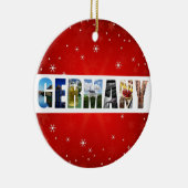 Duitse kerstfoto's voor reizen keramisch ornament (Rechts)