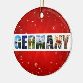 Duitse kerstfoto's voor reizen keramisch ornament (Links)