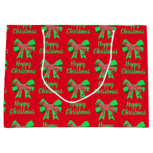 Duitse kersthond Shepherd Dog & Green Bow Groot Cadeauzakje