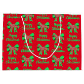 Duitse kersthond Shepherd Dog & Green Bow Groot Cadeauzakje (Achterkant)