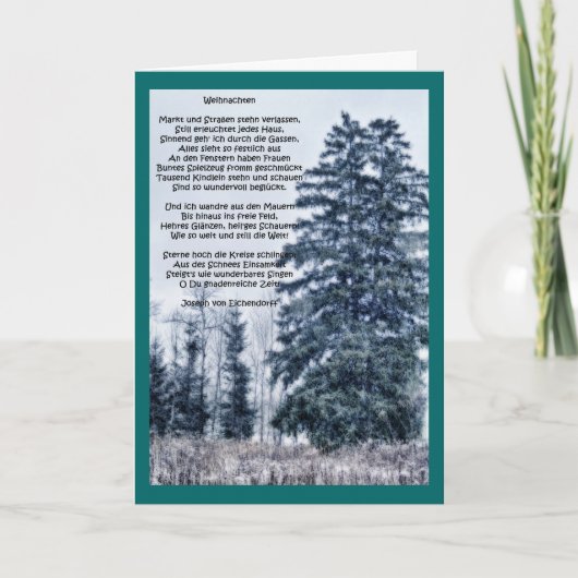 Duitse kerstkaart feestdagen kaart (Voorkant)