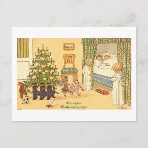 Duitse kerstkaart feestdagenkaart