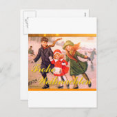 Duitse Kerstkaart Frohe Weihnachten Feestdagenkaart (Voorkant / Achterkant)