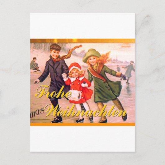 Duitse Kerstkaart Frohe Weihnachten Feestdagenkaart (Voorkant)