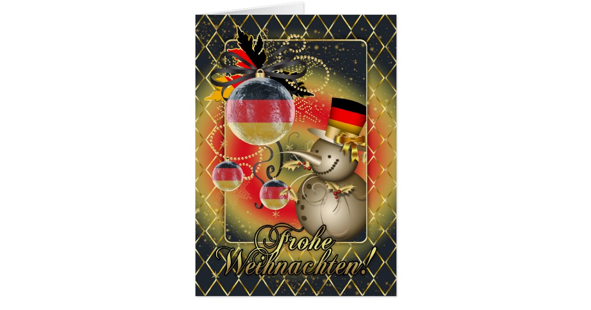 Duitse Kerstkaart - Frohe Weihnachten Kaart | Zazzle.nl