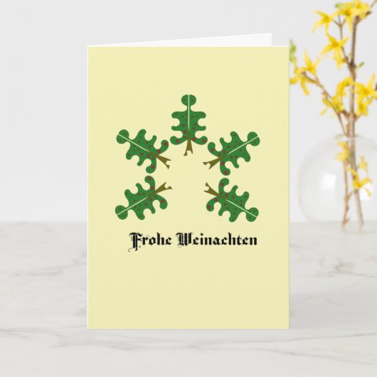 Duitse kerstkaart kaart (Gele Bloem)