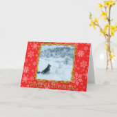 Duitse kerstkaart kaart (Gele Bloem)