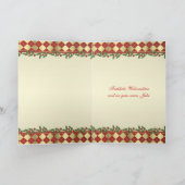 Duitse Kerstkaart met klok en hulst Feestdagen Kaart (Binnen)