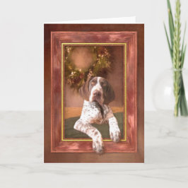Duitse kerstkaart Shorthair Pointer Feestdagen Kaart