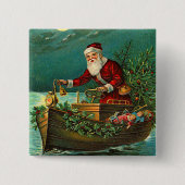 Duitse kerstkerstButton Vierkante Button 5,1 Cm (Voorkant)