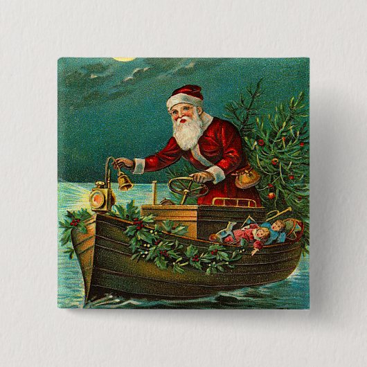 Duitse kerstkerstButton Vierkante Button 5,1 Cm (Voorkant)