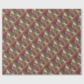 Duitse kerstkunst Victoriaans voor kerstmis Cadeaupapier (Vlak)