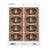 Duitse kerstlabels etiket (Full Sheet)