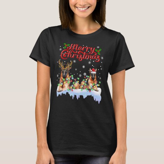 Duitse kerstlampjes met kerstlampjes t-shirt (Voorkant)