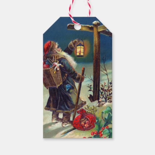 Duitse kerstman cadeau tags cadeaulabel (Voorkant)