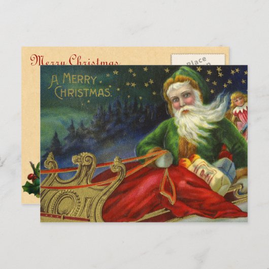  Duitse kerstman Feestdagenkaart (Voorkant / Achterkant)