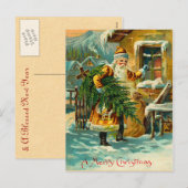 Duitse kerstman, geel Feestdagenkaart (Voorkant / Achterkant)