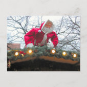 Duitse kerstman op het dak feestdagenkaart (Voorkant)