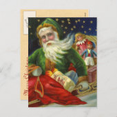 Duitse Kerstman — Speelgoed Feestdagenkaart (Voorkant / Achterkant)