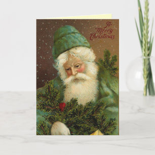Duitse Kerstman Vintage Kerst Kaart
