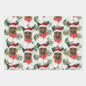 Duitse kerstmanbranche Waterverf Pine Branches Inpakpapier Vel (Voorkant)