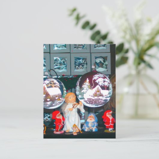 Duitse kerstmarkt, Heidelberg kerstmarkt Feestdagenkaart (Staand voorkant)