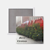 Duitse kerstmarkt - kerstboom Magnet (Voorkant / Achterkant)