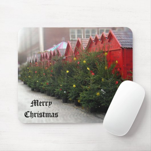 Duitse kerstmarkt - Kerstmis Mousepad Muismat (Met muis)