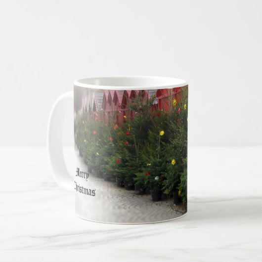 Duitse kerstmarkt - Mok met vrolijke kerstmis (Voorkant links)